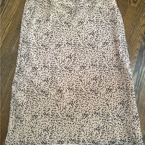Leopard Print Women's Midi Skirt, Sz Large